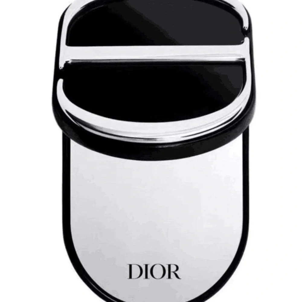 DIOR BEAUTY CD Logo Dual Mirror Phone Ring Metal Holder Stand - Silver/Black - Picture 8 of 8